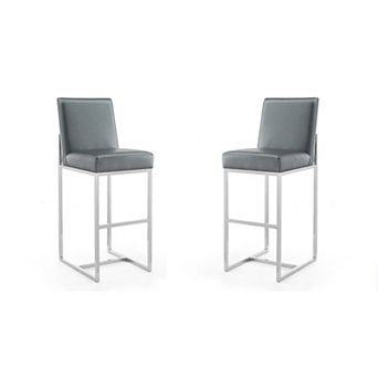 MANHATTAN COMFORT Element Faux Leather Bar Stool 2 pc Set