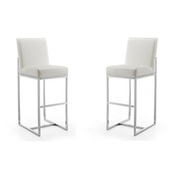 MANHATTAN COMFORT Element Faux Leather Bar Stool 2 pc Set