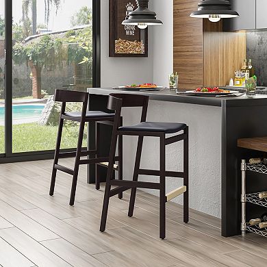 MANHATTAN COMFORT Klismos Bar Stool 2-piece Set