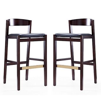 MANHATTAN COMFORT Klismos Bar Stool 2 pc Set