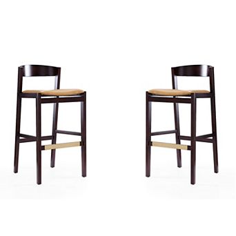 MANHATTAN COMFORT Klismos Bar Stool 2 pc Set