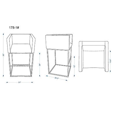 MANHATTAN COMFORT Embassy Bar Stool 2-piece Set