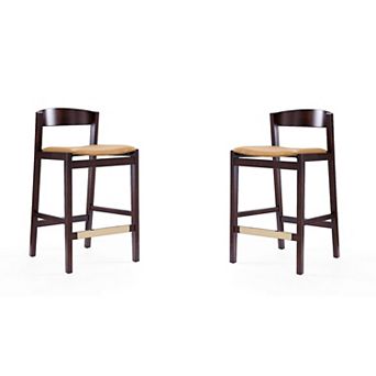 MANHATTAN COMFORT Klismos Counter Stool 2 pc Set