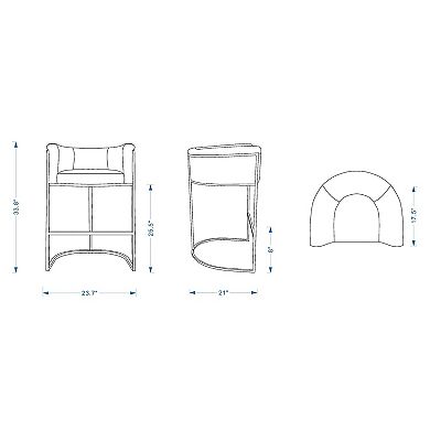 MANHATTAN COMFORT Cosmopolitan Counter Stool 2-piece Set