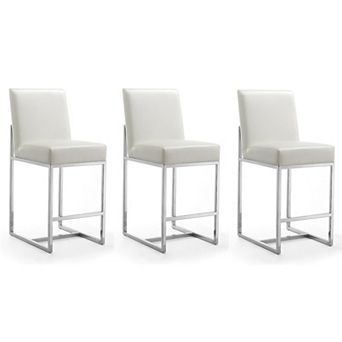 MANHATTAN COMFORT Element Faux Leather Counter Stool 3 pc Set