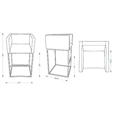 MANHATTAN COMFORT Embassy Counter Stool 2-piece Set