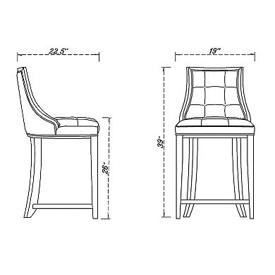 MANHATTAN COMFORT Fifth Ave Counter Stool 2-piece Set