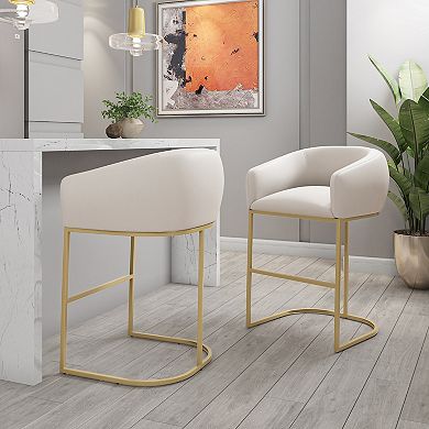 MANHATTAN COMFORT Louvre Bar Stool 2-piece Set