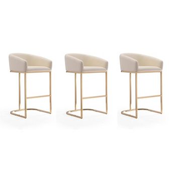 MANHATTAN COMFORT Louvre Bar Stool 3 pc Set