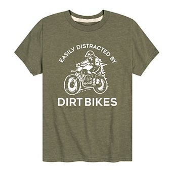 Boys 8-20 Easily Distracted By Dirt Bikes Graphic Tee