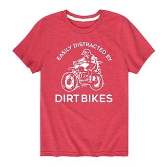 Boys 8-20 Easily Distracted By Dirt Bikes Graphic Tee