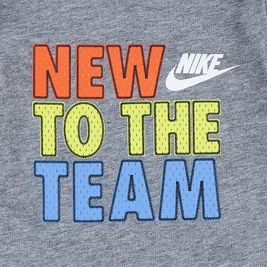 Baby Boy Nike "New to the Team" Graphic Bodysuit & Jogger Pants Set
