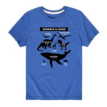 Boys 8-20 Animals To Scale Graphic Tee