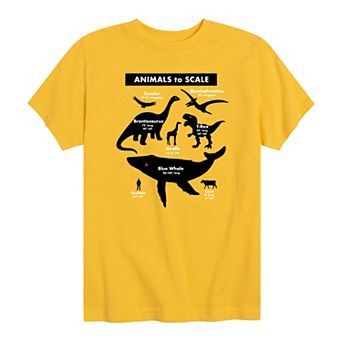 Boys 8-20 Animals To Scale Graphic Tee