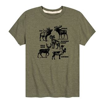 Boys 8-20 Northern Deer Species Graphic Tee