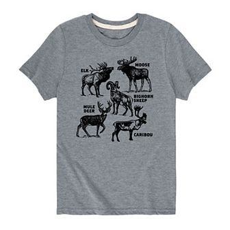 Boys 8-20 Northern Deer Species Graphic Tee