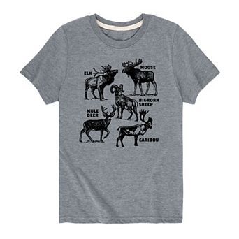 Boys 8-20 Northern Deer Species Graphic Tee