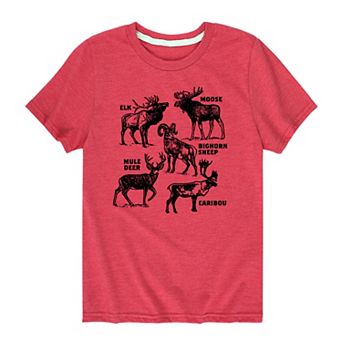 Boys 8-20 Northern Deer Species Graphic Tee