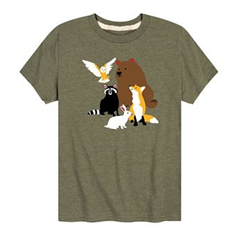 Boys 8-20 Forest Creatures Graphic Tee