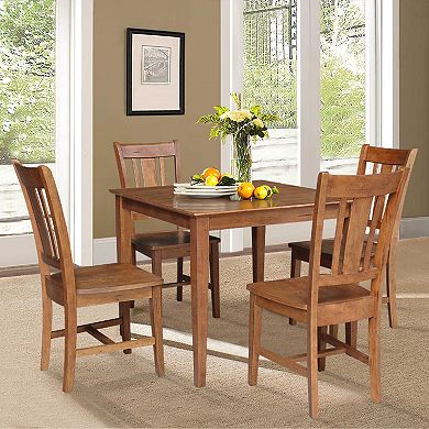 International Concepts San Remo Slat Dining Table & Chair 5-piece Set