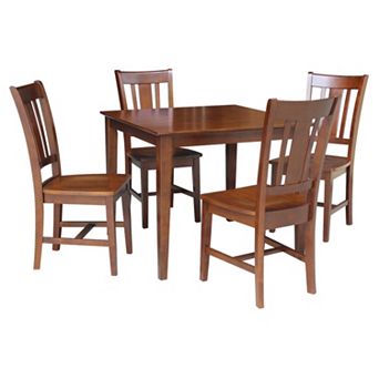 International Concepts San Remo Slat Dining Table & Chair 5 pc Set