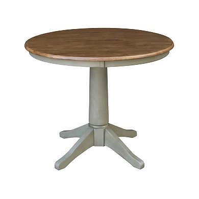 International Concepts Madrid Round Pedestal Dining Table & Chair 5-piece Set