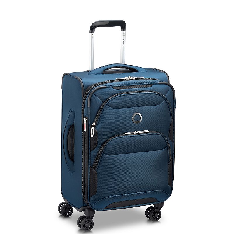 Delsey Sky Max 2.0 Softside Spinner Luggage, Blue, 28 INCH