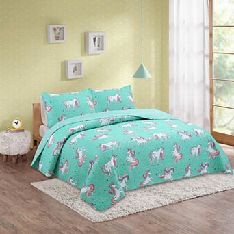 Unicorn Quilt Set with Shams