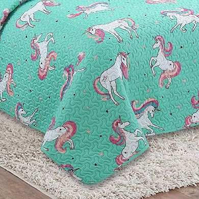 Unicorn Quilt Set with Shams