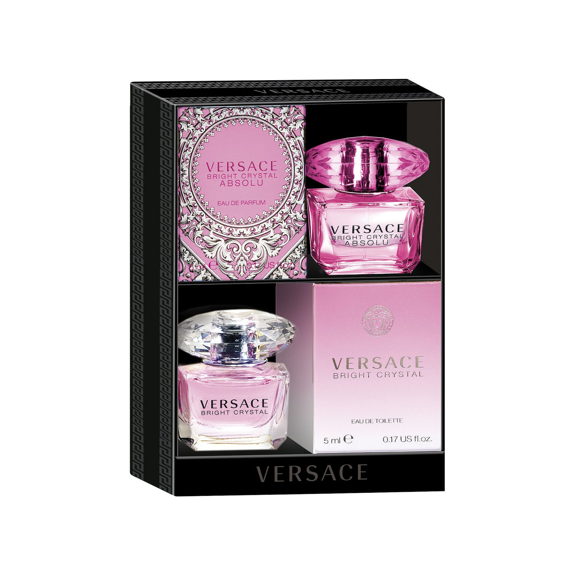 Versace Mini Bright Crystal and Bright Crystal Absolu Set, Multiline