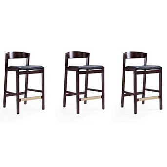MANHATTAN COMFORT Klismos Counter Stool 3 pc Set
