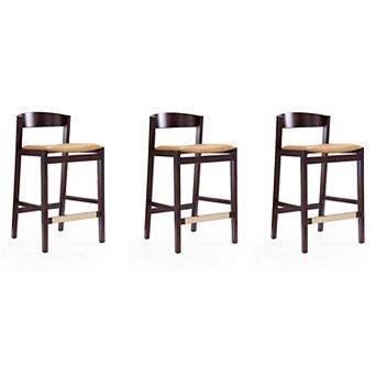 MANHATTAN COMFORT Klismos Counter Stool 3 pc Set