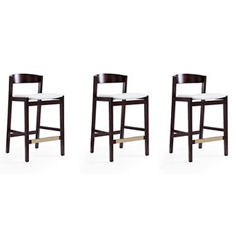 MANHATTAN COMFORT Klismos Counter Stool 3 pc Set