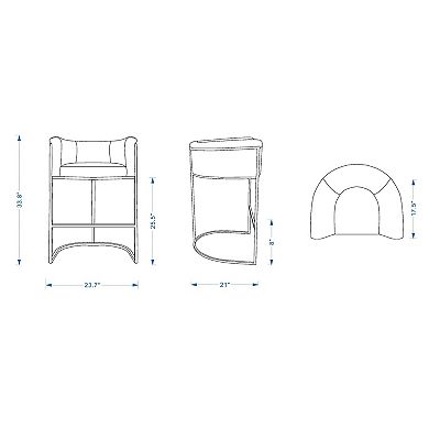 MANHATTAN COMFORT Cosmopolitan Counter Stool 3-piece Set