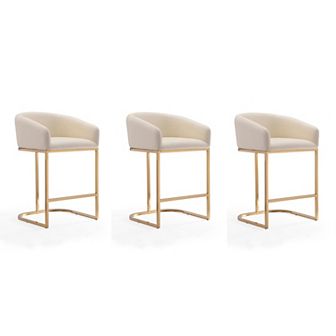 MANHATTAN COMFORT Louvre Counter Stool 3 pc Set
