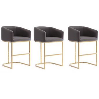 MANHATTAN COMFORT Louvre Counter Stool 3 pc Set