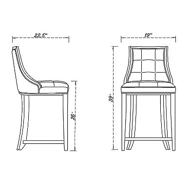 MANHATTAN COMFORT Fifth Ave Counter Stool 3-piece Set