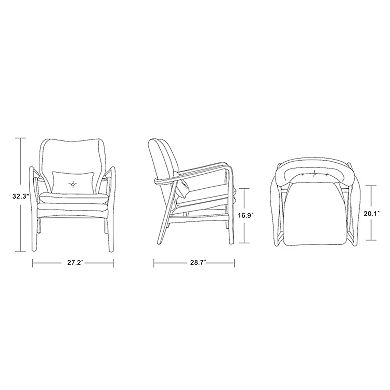 MANHATTAN COMFORT Bradley Accent Chair & Ottoman 2-piece Set