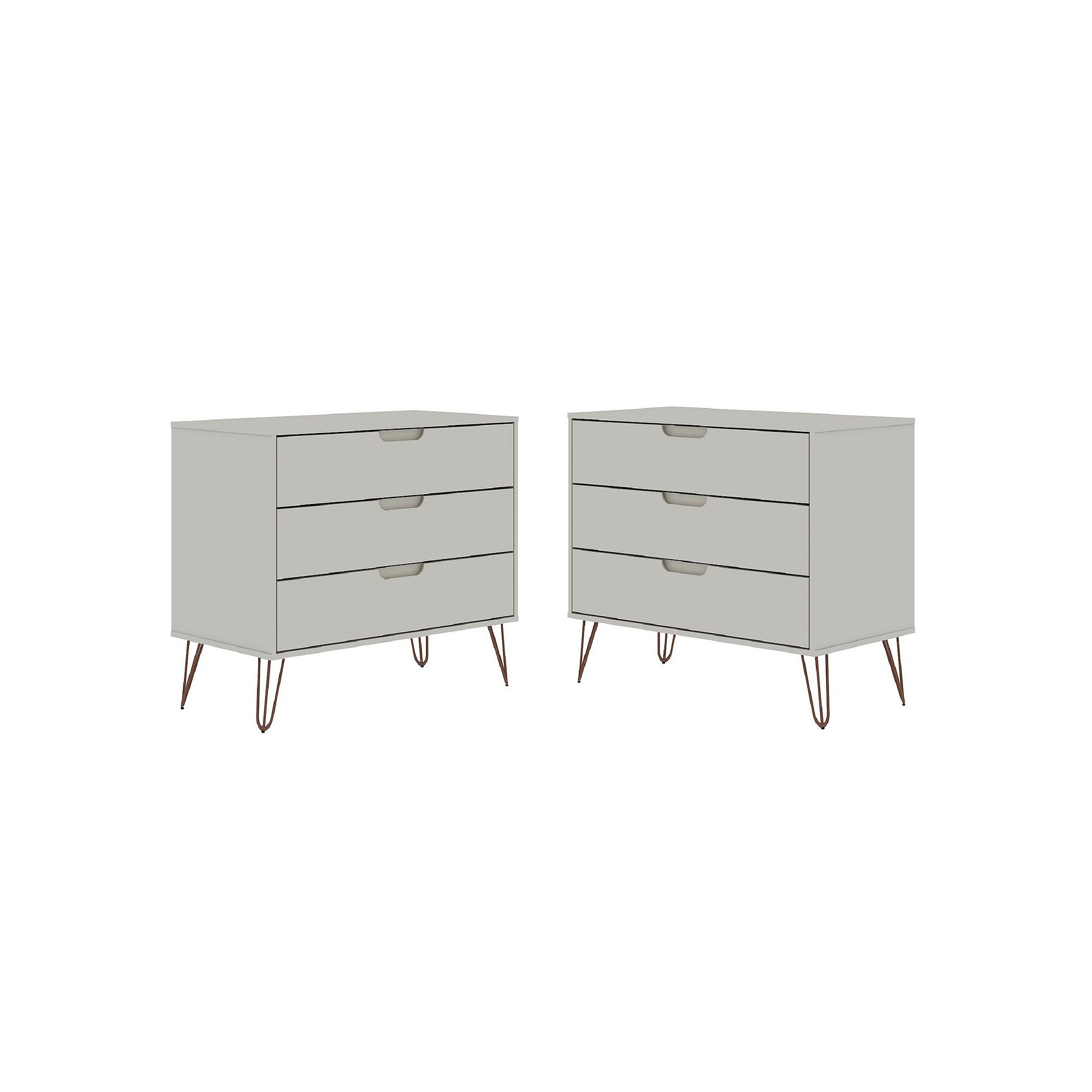 Manhattan Comfort Rockefeller Dresser 2-piece Set, Off White