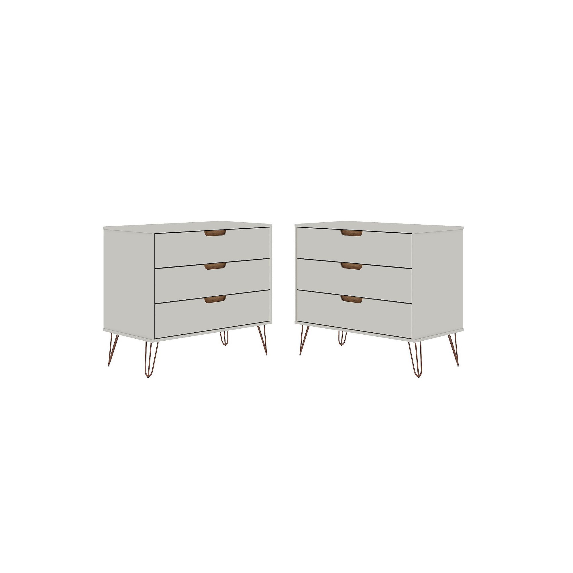 Manhattan Comfort Rockefeller Dresser 2-piece Set, Off White Nature