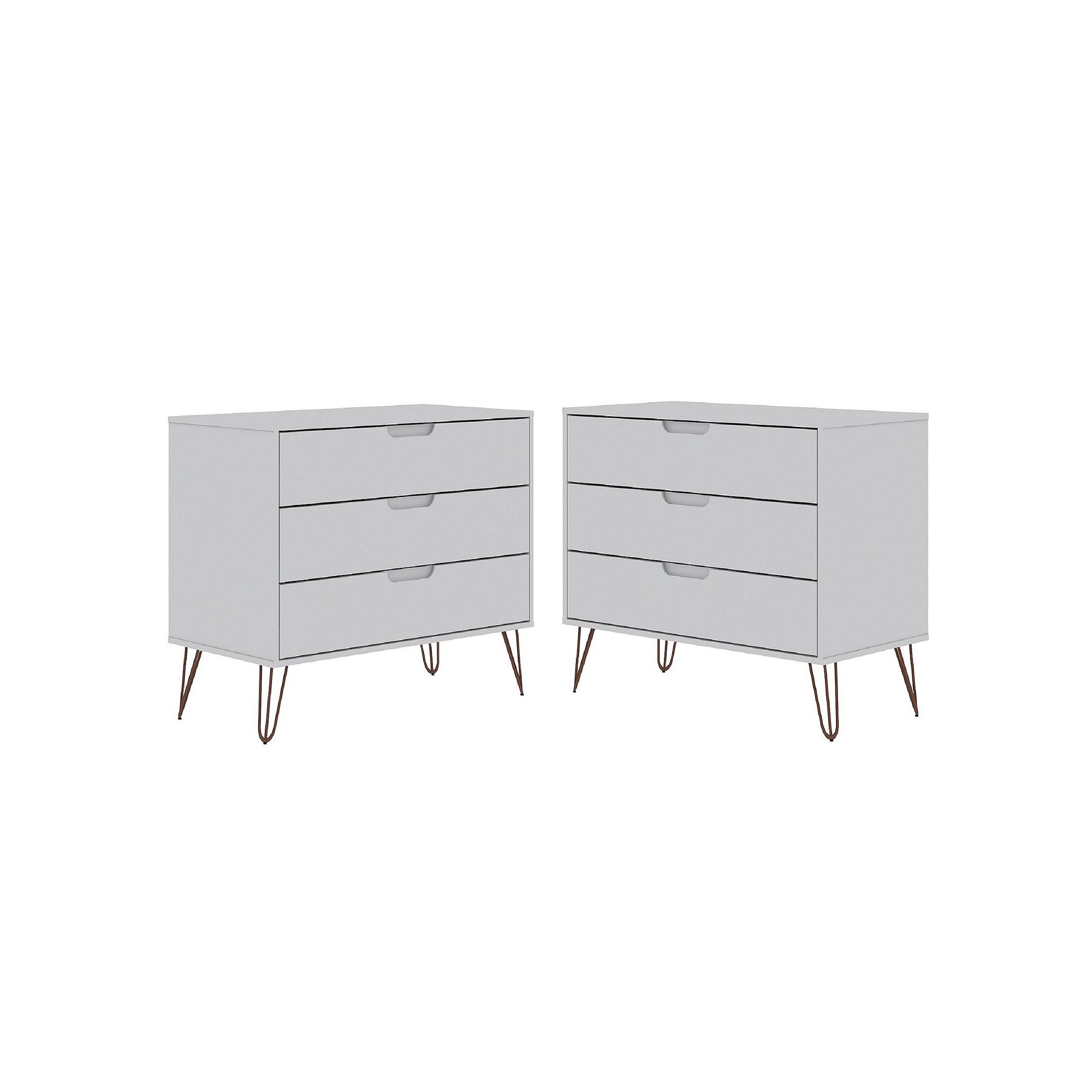 Manhattan Comfort Rockefeller Dresser 2-piece Set, White