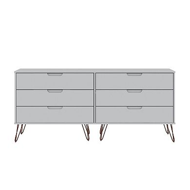 MANHATTAN COMFORT Rockefeller 6-Drawer Double Low Dresser