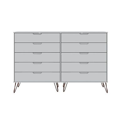 MANHATTAN COMFORT Rockefeller 10-Drawer Double Tall Dresser