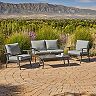 Lucid Gray Outdoor Gray Conversation Chair, Loveseat, & Coffee Table 4-piece Set