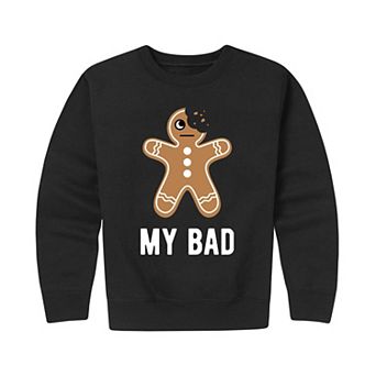 Boys 8-20 My Bad Gingerbread Man Crew Fleece Sweatshirt