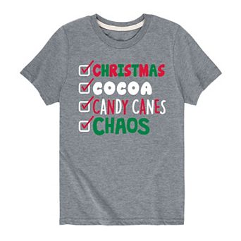 Boys 8-20 Christmas Checklist Graphic Tee