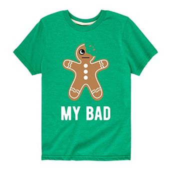 Boys 8-20 My Bad Gingerbread Man Graphic Tee