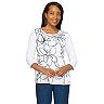 Plus Size Alfred Dunner Floral Embroidered Top