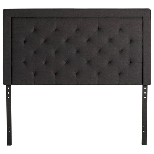 Lucid Dream Collection High Rise Diamond Tufted Headboard Black