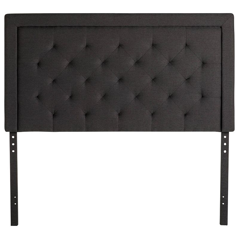 Lucid Dream Collection High Rise Diamond Tufted Headboard Black, Grey, Quee